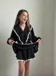 Костюм для девочки школьный комплект (юбка и блузка) подростковый, нарядный на праздник IRmAS 1296 рост 158 черный - изображение 3