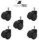 Сменные колеса для офисного кресла Malatec СР9086, комплект из 5 колес, тихое движение и защита пола - изображение 9