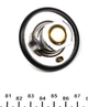 Термостат MEYLE 0282890000 Citroen Jumper, Xsara, Berlingo; Peugeot 306, 605, 406, 806, Partner; Renault Megane, Laguna, Trafic, Clio, Master, Kangoo; Volvo S40 133727, 133844, 3344617 - зображення 3