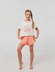 Летняя пижама для девочки SMIL Peachy молочная 104698/104748 122 см - изображение 1