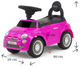 Автомобіль-каталка Milly Mally Fiat 500 Pink (3032) (5901761125726) - зображення 2