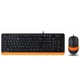 Комплект (клавиатура, мышь) A4Tech F1010 Black/Orange (267532) - изображение 5