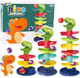 Wieża dla kulek LEAN Toys Dinozaur Zielona 22867 (5905991052166) - obraz 2