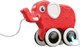Zabawka do ciągnięcia na sznurku LEAN Toys Słonik z piszczałką Czerwona 22908 (5905991052579) - obraz 3