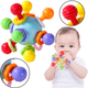 Gryzak-zabawka sensoryczna dla niemowląt LEAN Toys z grzechotką Kolorowa 25051 (5905991061113) - obraz 2