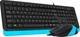 Комплект (клавиатура + мышь) A4Tech Fstyler F1010 Black/Blue - изображение 2