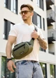 Мужская сумка через плечо из экокожи SAMBAG Хаки (9500301017) - изображение 3