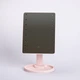 Настольное косметическое зеркало Yiwu HP-10-3 прямоугольное розовое с USB-зарядкой 21х16 см зеркальце портативное для макияжа с подставкой люстро компактное с подсветкой для ванной комнаты и путешествий (HP-10-3AP) - изображение 2
