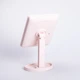 Настольное косметическое зеркало Yiwu HP-10-3 прямоугольное розовое с USB-зарядкой 21х16 см зеркальце портативное для макияжа с подставкой люстро компактное с подсветкой для ванной комнаты и путешествий (HP-10-3AP) - изображение 4
