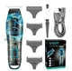 Професійний набір для стрижки та гоління VGR V-645 Professional Set 3 в 1: машинка, тример, електробритва (Blue) - зображення 5