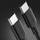 Кабель Type-C на Type-C UGREEN Cable Nickel Plating (2m, 60W, 3A, USB 2.0). Black - зображення 3
