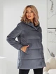 Женская зимняя куртка с капюшоном KHAN 01005 56 Графитовый ( KH - 01005/4 V ) - изображение 3