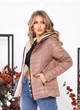 Женская демисезонная куртка двухсторонняя с капюшоном KHAN 00185 46 Шоколадный с кофейным ( KH - 00185/3 C ) - - изображение 7