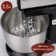 Міксер з чашею, Bitek Stand Mixer 1000 Вт міксер кухонний, ручний міксер, міксер планетарний з насадкою для замішування тіста, Чорний - зображення 9
