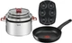 Набор Tefal Кастрюли Opti'Space 6 шт + Сковорода Hard Titanium On 28 см + Деко PerfectBake с 6 формами 21х29 см (G720S674+G2880632+J5734602) - изображение 1