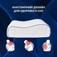 Подушка ортопедическая NeckWave 60х40х11/9 см IDEIA анатомическая с эффектом памяти для сна на боку, спине и животе, с наволочкой на молнии - изображение 8