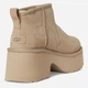 Женские угги низкие замшевые с мехом UGG Ultra Mini New Heights Sunwave 1168770 40 (9US) 26 см Бежевые (197634810393) - изображение 3