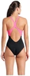 Купальник закритий для жінок Arena DREAMHLINE SWIMSUIT V BACK чорний, фіолетовий, бірюзовій Жінки 38 - зображення 5