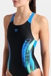 Купальник закрытый Arena BREATH SWIMSUIT V BACK LB синий, черный, бирюзовый Женщины 44 008330-580 - изображение 7