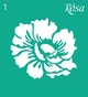 Трафарет многоразовый самоклеющийся № 1 Цветы 9 х 10 см (3625101) - изображение 1