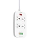 Удлинитель сетевой Ldnio SC4407 |2500W, 2m EU Plug, 4 USB, 4 Sockets. QC3.0, 3.1A|/8W| 4758431 - изображение 1