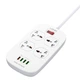 Удлинитель сетевой Ldnio SC4407 |2500W, 2m EU Plug, 4 USB, 4 Sockets. QC3.0, 3.1A|/8W| 4758431 - изображение 5