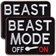Набір шевронів 2 шт Beast Mode 9×7 см, вишитий патч нашивка шеврон 5125492 - зображення 1