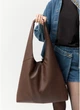 Женская сумка Хобо со съемным кошельком SAMBAG Шоколадная (752040835) - изображение 6