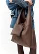 Женская сумка Хобо со съемным кошельком SAMBAG Шоколадная (752040835) - изображение 7