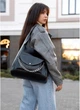 Женская сумка Хобо SAMBAG Черная (7640341231) - изображение 1