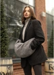 Женская меховая сумка Хобо SAMBAG Графит (729058428) - изображение 2