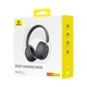 Бездротові Bluetooth навушники Baseus Bass 35 Max Wireless Headphones |портативна стерео гарнітура, Bluetooth 5.3, AUX, Type-C, до 50 годин відтворення, 600 мАг, вбудований мікрофон, швидке заряджання| Сірий - зображення 14
