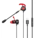 Ігрові дротові навушники REMAX RM-750 Lightning Gaming Headphone |геймерська гарнітура, шнур 1.2 м, провідні, 10-мм динаміки, Lightning, вбудований та знімний мікрофони| Чорно-червоний - зображення 1
