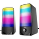 Компьютерная колонка акустическая система для пк HOCO DS14 RGB Rhythmic Spectrum desktop speaker |10W, AUX, Mic| Черный - изображение 1