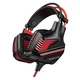 Ігрові дротові навушники BOROFONE Hi-Res BO101 Gaming LED Racing headphones |геймерська гарнітура, кабель 2 м, провідні, 40-мм динаміки, AUX 3.5 мм + USB, LED-підсвітка, вбудований мікрофон| Чорно-червоний - зображення 1