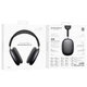 Бездротові Bluetooth навушники з вбудованим мікрофоном Borofone BO35 Adorable BT headphones |портативна стерео гарнітура, Bluetooth 5.4, AUX, Type-C, до 45 годин відтворення, 400 мАг| Темно-сірий - зображення 2