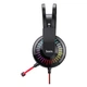 Ігрові дротові навушники HOCO W105 LED Joyful Gaming Headphones |геймерська гарнітура, провідні, 40-мм динаміки, USB 2.0 + AUX 3.5 мм, гнучкий мікрофон, кабель 2 м, підсвічування, Hi-Res Audio, шумозаглушення| Чорно-червоний - зображення 4