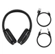 Бездротові Bluetooth навушники Baseus D02 Pro Encok Wireless headphone |портативна стерео гарнітура, Bluetooth 5.3, AUX, Type-C, до 40 годин відтворення, 450 мАг, вбудований мікрофон, швидке заряджання| Чорний - зображення 5