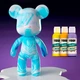 Фігурка ведмедик з фарбами DIY Art Bear для малювання креативний ведмідь флюїдний 23 см - зображення 2
