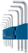 Ключі шестигранні Bosch Professional, кулястий наконечник, набір 9шт (1.600.A01.TH5) - изображение 3
