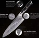 Японський ніж Santoku з дамаської сталі у подарунковій упаковці TURWHO 8" для м'яса та риби, ШИРОКИЙ (VG10 Steel"8MSH) - зображення 5