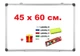 Доска магнитная под маркер 45х60 cм. сухостираемая BUROMAX BM.0001+ набор в подарок - изображение 6