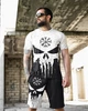 Комплект Punisher 2в1 Футболка + Шорти чорно-білий розмір 2XL - изображение 1