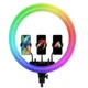 Кільцева RGB LED-лампа MJ18 45 см — мультиколірна із пультом і тримачем - зображення 5