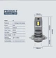 Світлодіодна лампа LED LIGHT Цоколь H7 6000K 35W 3500lm 12V - зображення 2