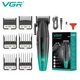 Аккумуляторная машинка для стрижки (clipper) VGR V-003 GREEN, 6 насадок, TURBO режим 9000 RPM, керамическое лезвие, LED display - изображение 1