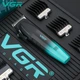 Аккумуляторная машинка для стрижки (clipper) VGR V-003 GREEN, 6 насадок, TURBO режим 9000 RPM, керамическое лезвие, LED display - изображение 4