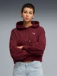 Bluza damska z kapturem Puma Wardrobe Ess Relaxed Cropped Hoodie Tr 62974696 S Bordowa (4069157387187) - obraz 1