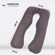 Подушка для беременных и отдыха U-образная MirSon № 8001 Naturale Line "Marco" EcoSilk 140x75x20 см (2200006178095) - изображение 3
