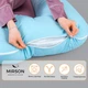 Подушка для беременных и отдыха MirSon Eco Line №8013 U-образная Blue (2200006178378) - изображение 4